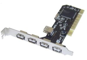 NEC D720100AGM 5-port USB 2.0 PCI Card, 4 ext. 1 int., p/n: SD-V2-5U  ()