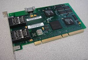 Qlogic QLA2202F/66 Optical Fibre Dual Channel 66MHz PCI-X FC-AL Host Bus Adapter (HBA), OEM (оптиковолоконный контроллер)