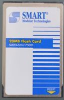 3COM/SMART Modular Technologies 20MB Flash memory Card, PCMCIA, p/n: SM9FA520-C7500S, OEM ( )