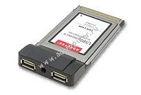 Adaptec AUA-1420V 2-port USB 2.0 Cardbus PCMCIA adapter, retail ()