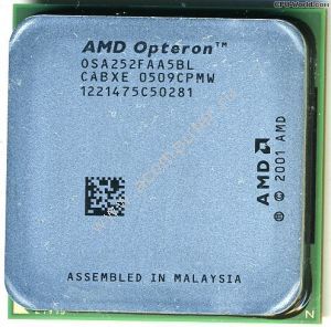 CPU AMD Opteron Model 252, 2.6GHz (2600MHz), 1MB (1024KB), Socket 940 PGA (940-pin), OSA252FAA5BL, OEM ()
