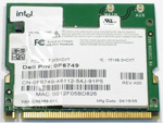 Intel/Anatel/Dell 9300/D600/600m/8500 802.11a/b/g Mini PCI Wireless Wi-Fi Card, p/n: 0F6749, OEM ( )