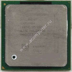 CPU Intel Pentium4 2.8GHz HT (Hyper-Threading Technology), 1MB L2 Cache, 800 FSB, SL79K (2800MHz), 478 pin, OEM ()