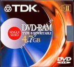 TDK Type I DVD-RAM DVD-RAM52DY1 5.2GB Rewritable Disk