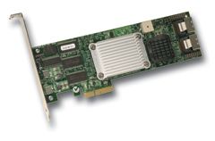 RAID Controller LSI Logic MegaRAID SATA 300-8ELP, 8 channel Serial ATA II-300, 128MB Cache, RAID levels: 0, 1, 5, 10, 50; PCI-E, retail ()