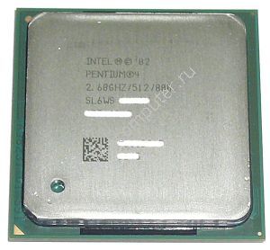 CPU Intel Pentium4 2.6GHz/512/800 (2600MHz), 478-pin FC-PGA2, Northwood, SL6WS, OEM (процессор)
