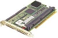 RAID Controller AMI MegaRAID Elite 1600 (493 Series), SCSI Ultra160, 2 channel (Dual), PCI 64bit/66MHz, 128MB Cache/w BBU, HP p/n: P3411-60001, OEM ()