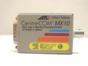 Allied Telesyn CentreCom AT-MX10C MAU 10Base-2 to AUI (DB15) Micro Transeiver, retail ( )