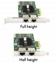      Hewlett-Packard (HP) NC360T Dual Port (2 channel) 10/100/1000Base-T Gigabit Ethernet NIC card (network server adapter), PCI-E (PCI-Express), p/n: 412651-001, 412646-001, HSTNS-BN16. -$239.