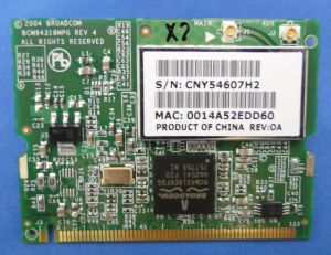 HP/Broadcom Presario V5000/nx6125, Pavilion dv5000/dv8000/zv6000 Series 802.11b/g Mini-PCI Wireless Card, p/n: 392557-001, OEM ( )