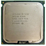 CPU Intel Xeon Dual Core 5150 2.66GHz (2660MHz), 1333MHz FSB, 4MB Cache, 1.325v, Socket LGA771, Woodcrest, SLAGA, OEM ()