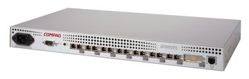 Hewlett Packard (HP)/Compaq Fibre Channel Switch 8 ports/w rackmount kit, p/n: 127552-B21, 127660-001, OEM (оптический переключатель)