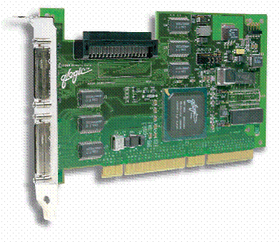 Qlogic/Silicon Graphics PCI-SCSI-DF-2P QLA1240D PCI-X Dual Port Ultra SCSI HBA, OEM ()