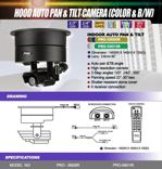 Sungjin International Corp. Surveillance Color CCD Camera PRO-5900IR, hood auto pan & tilt, 3 step angles 120/240/355, panning speed 22-30/sec, shatter resista nt dome cover, Ir receiver connection, retail ( )
