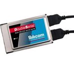 Silicom Double Serial Dual RS-232 Serial ports PCMCIA Card, Type II 16-bit PC Card, Buffered 16550 UARTs /w 2 x Industry-Standard DB-9 Connectors, retail (мультипортовая плата)