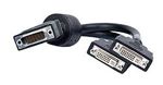Matrox Y-type Split Video Cable 60-pin LFH (Male)/2xDVI (Female) connectors, 1 feet, G450MMS, p/n: 16029-02, OEM ()
