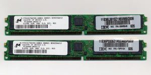 IBM Blade Server 1GB (2x512MB) DDR SDRAM DIMM Memory Kit, PC3200, Low Profile (LP), CL3, Registered, p/n: 38L5910, FRU: 39M5845, OEM ( )