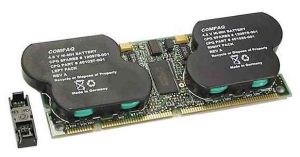 HP/Compaq 128MB Battery-backed Cache Memory Module board (BBU), includes 2 attached battery packs (p/n: 401027-001), p/n: 171387-001, OEM (   )