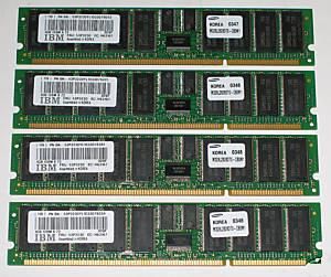 IBM RS6000 1GB module from DDR SDRAM Memory Kit (4x1GB), PC-2100, ECC, Reg, 208-pin, p/n: 53P3230, OEM ( )