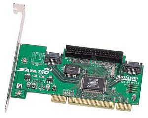 Promise FastTrak S150 TX2 SATA Controller (SATA/150 card), 2 port, PCI, OEM ()