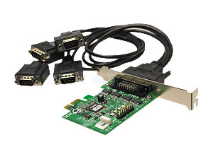 SIIG CyberSerial JJ-E40011-S3 4-port DP 4S Serial Card, Low Profile (LP), PCIe, retail ( )