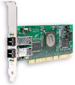 Qlogic QLA2342 Dual Fibre Channel LC Multi-mode Optic card/host adapter (HBA), 2GB, 64-bit 133MHz PCI-X, OEM (оптиковолоконный контроллер)