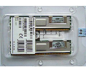 Hewlett-Packard (HP) Proliant DL380 G5/ML370 G5 8GB (2x4GB) DDR2 RAM FB-DIMMs Memory Kit, PC2-5300F, ECC, p/n: 398708-061, 397415-B21, OEM (  )