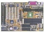      Motherboard SOYO SY-V6BA+IV, CPU Slot1, Chipset VIA 693, 3x168-pin SDRAM DIMM sockets support up to 1GB, 4xIDE, 5xPCI, 2xISA, 1xAGP, ATX. -$39.