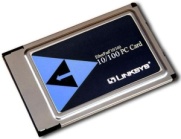      Linksys EtherFast 10/100 PC card (network ethernet adapter), PCMCIA, model: PCMPC100, no cord. -$9.95.