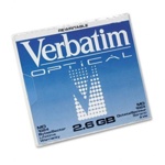 MO disk Verbatim, 2.6GB, 5.25", 1024 bytes/sector, rewritable ( )