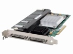 LSI Logic MegaRAID 320-2e SCSI Ultra320 (U320) RAID controller, 2 channel, 128MB Cache Memory/w BBU, PCI-Express Bus, p/n: 01-01037-07  ()