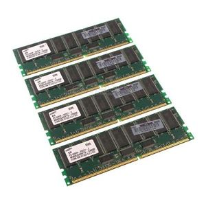 Hewlett-Packard (HP)/Compaq 1GB/4x256MB (1024MB) ECC Reg PC1600 (200MHz) DDR1600 SDRAM DIMM Memory Kit, p/n: 202170-B21, OEM ( )