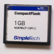      STEC (SimpleTech) NOKMACF1GM1U 1GB CompactFlash (CF) Memory card. -$53.95.