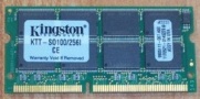          Kingston KTT-SO100/256 256MB SDRAM SODIMM, PC100, 3.3V, non-ECC, 144-pin, unbuffered. -$109.