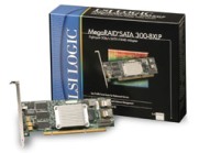     RAID Controller LSI Logic MegaRAID SATA 300-8XLP, 8 channel Serial ATA II-300, 128MB Cache, RAID levels: 0, 1, 5, 10, 50; PCI-X. -15920 .