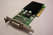   :  VGA card Dell/Nvidia GeForce FX 5200 128MB DDR, Low Profile (LP), only DVI, AGP, p/n: G0773. -2801 .