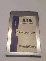     SimpleTech 8500-0031-001 32MB PCMCIA ATA Flash storage card, p/n: 020513-FL1-011, LUC00-00764-301. -5520 .