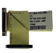    HP C73 Internal/External ribbon cable SCSI HD68M/HD68F (68-pin), 0.65m, p/n: 5183-3446 REV E. -2396 .