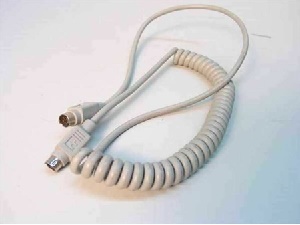 Apple 4-pin P-P Mini DIN ABD Keyboard Cable, p/n: 590-0361-B, 1m, OEM ( )