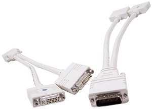 Appian LHF-60/DMS-60 (60-pin) Dual DVI Y-Splitter cable, 1xLHF-60M/2xDVI (F) connectors, p/n: 528-00105-05, OEM (видео разветвитель)