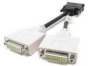      Molex LHF-60/DMS-59 (60-pin) Dual DVI-I Y-Splitter cable, 1xDMS-59M/2xDVI (F) connectors, p/n: 887-6673-00 REV. 3. -2320 .