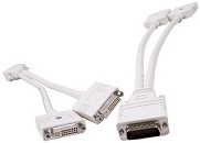     Appian LHF-60/DMS-60 (60-pin) Dual DVI Y-Splitter cable, 1xLHF-60M/2xDVI (F) connectors, p/n: 528-00105-05. -3920 .