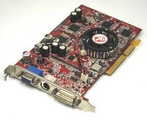 ATI Radeon 9600 XT C3D 6046 128MB DDR SDRAM AGP Video Graphics Card, DVI/VGA/TV-out, p/n: 109-A034GN-20A, OEM ()