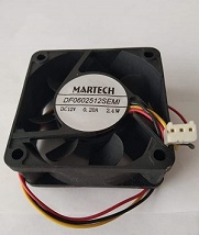     Martech DF0602512SEMI DC 12V 0.20A 2.4W 60x60x25mm Cooling Fan, 3-wires. -1996 .