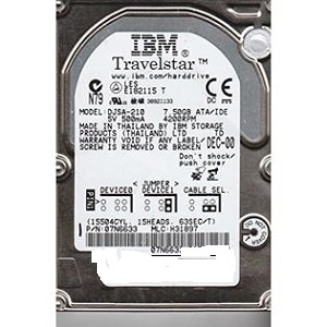 HDD IBM Travelstar DJSA-210 7.5GB, 4200 rpm, ATA/IDE, p/n: 07N6633, 2.5" (notebook type), OEM (портативный жесткий диск)
